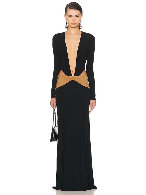 long suede dress Jluxlabel Women's Madison Suede Maxi Dress
