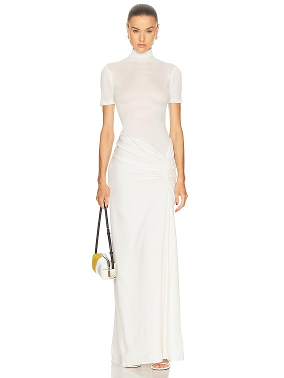 christopher esber fusion ruched dress Christopher Esber Fusion Ruched Ripple Dress
