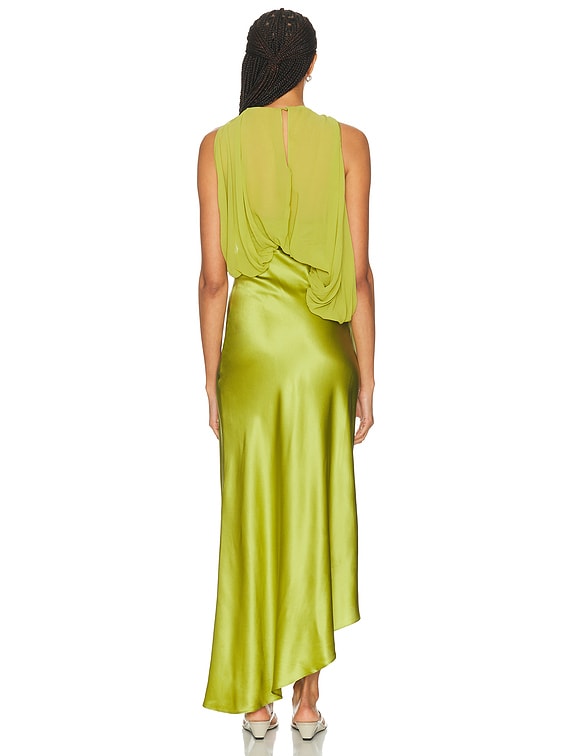 Christopher Esber Cumulus Midi Dress in Dypsis Green | FWRD