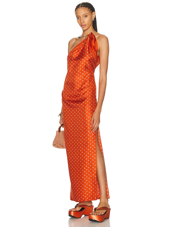 orange bandana dress THE POINT DRESS MAXI