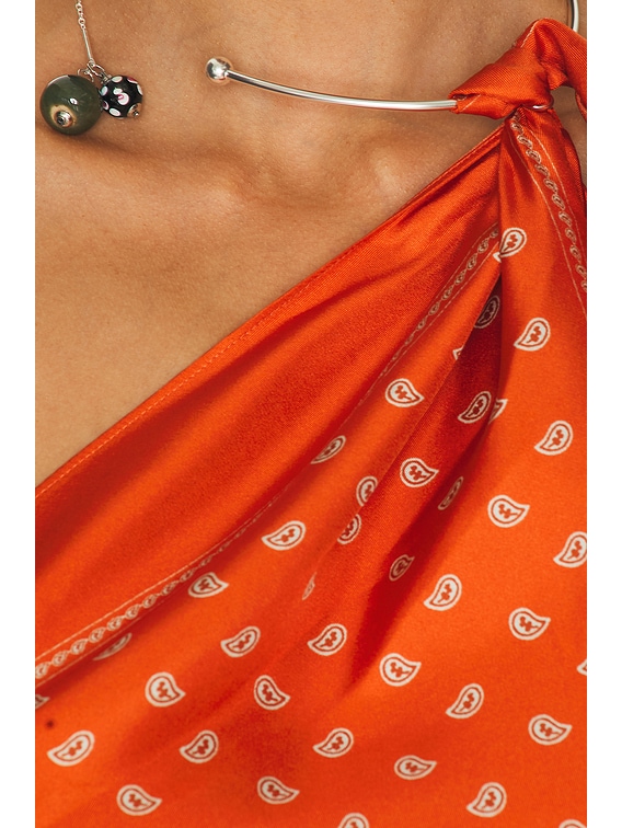 orange bandana dress THE POINT DRESS MAXI