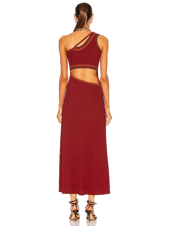 Christopher Esber Dual Paisley Bound Dress in Lipstick Multi | FWRD