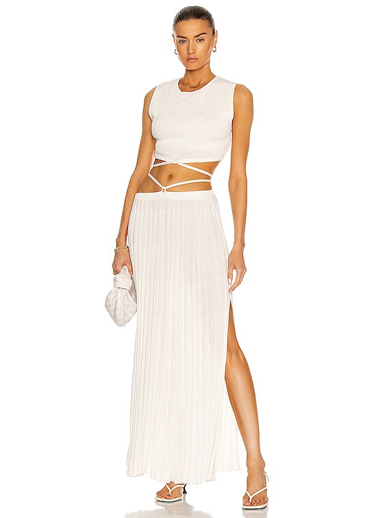christopher esber pleated knit tie skirt