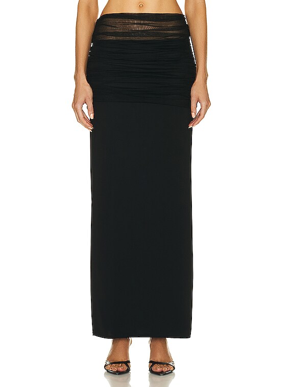 Black tulle overlay outlet skirt