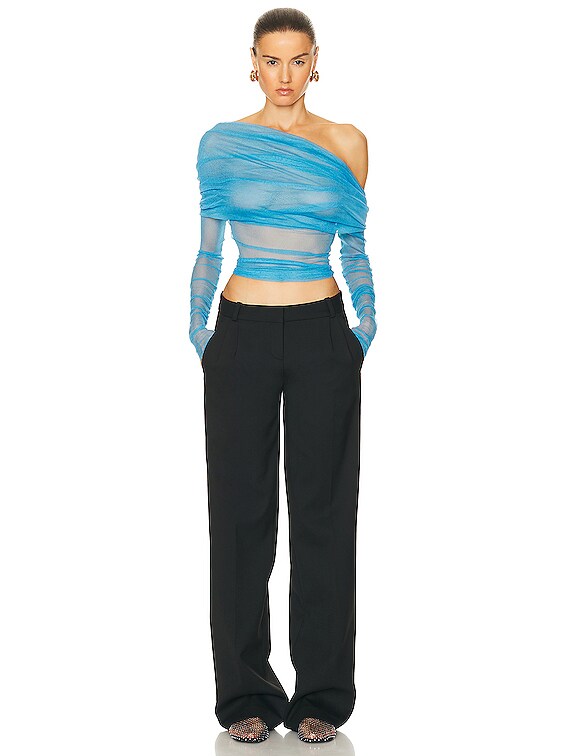 Christopher Esber Veiled Top in Dolphin Blue | FWRD