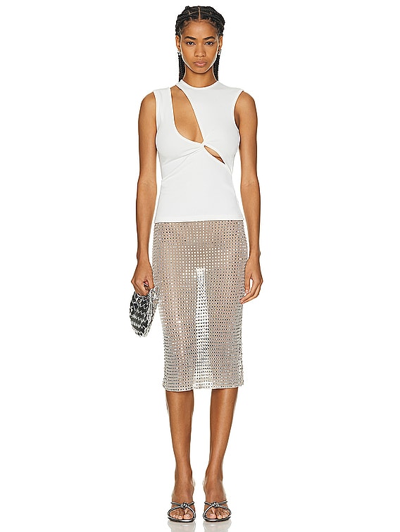 Christopher Esber Oblix Twist Tank Top in White | FWRD Christopher Esber Oblix Twist Tank Top in White | FWRD