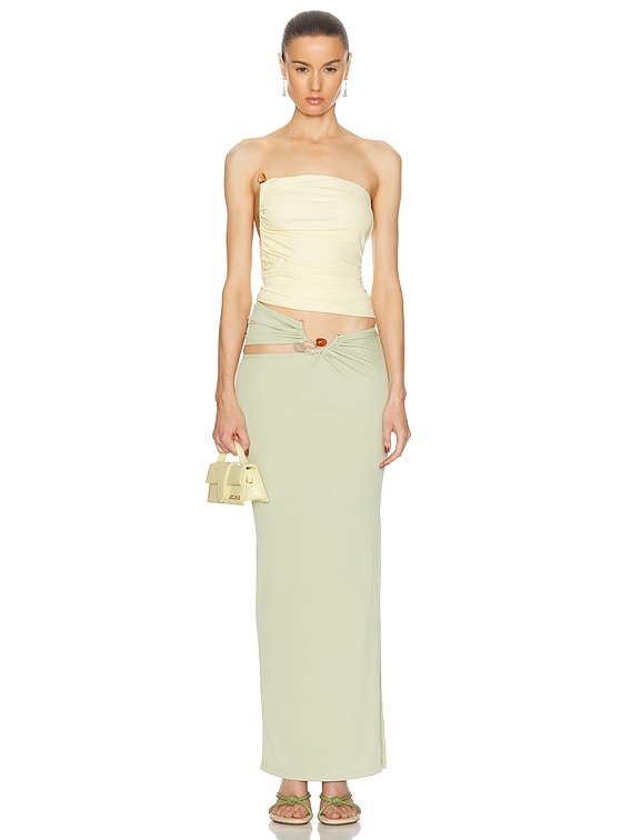 Christopher Esber Odessa Side Arched Bustier in Butter | FWRD