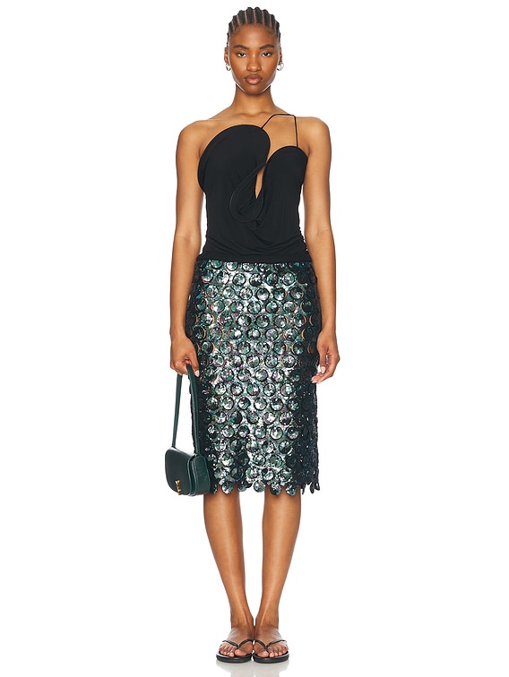 Christopher Esber Wave Coil Top in Black | FWRD
