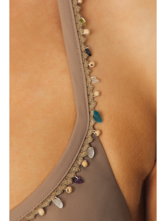 Christopher Esber Beach Quartz Minuscule Bikini Top in Terra | FWRD