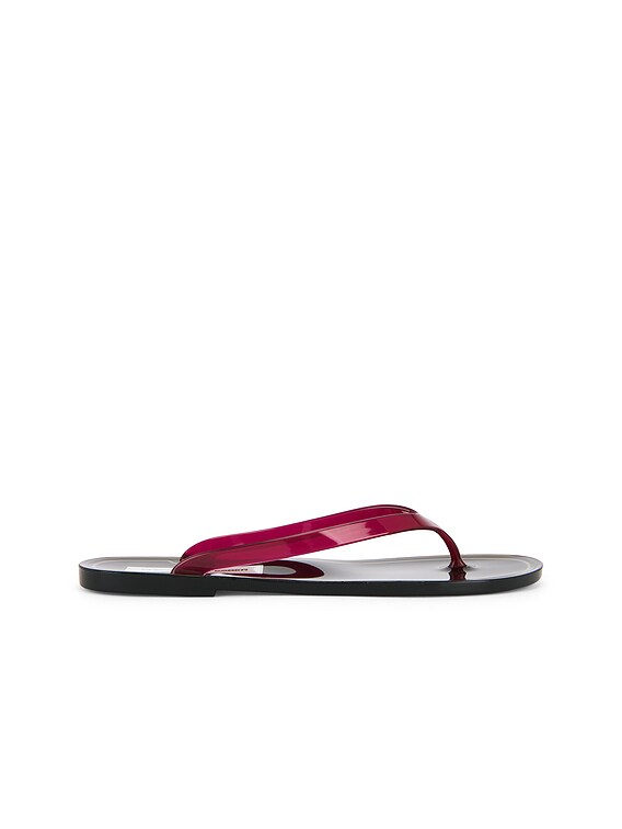 Christopher Esber Jo Flip Flop in Black & Cranberry | FWRD