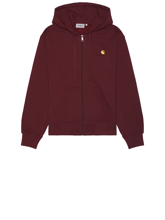 Carhartt WIP Hooded American Script Jacket in Malbec | FWRD 