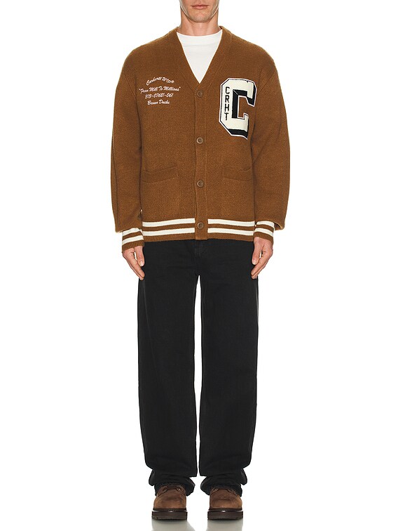 Carhartt WIP Brown Ducks Cardigan in Hamilton Brown & Wax | FWRD