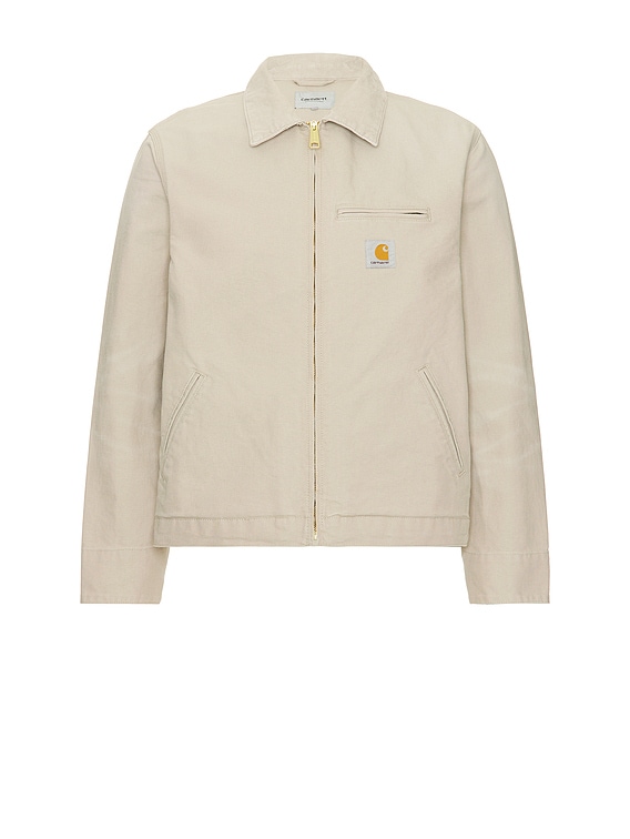Carhartt WIP Detroit Jacket in Stone Canvas Dusky Beige