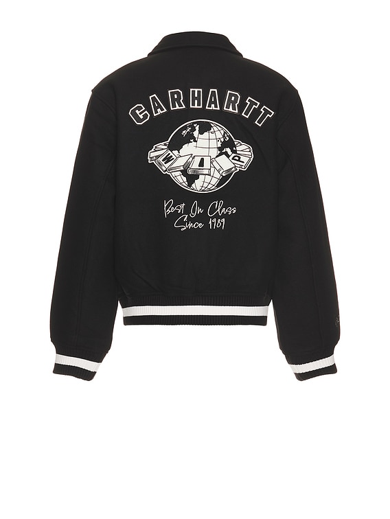 Carhartt WIP World Class Varsity Jacket in Black | FWRD