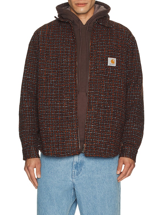 Carhartt WIP Bellamy Shirt Jacket in Bellamy Check & Tobacco | FWRD