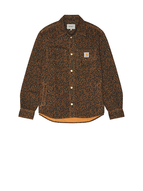 Carhartt WIP Conro Shirt Jac in Camo Leo, Tamarind, & Tamarind