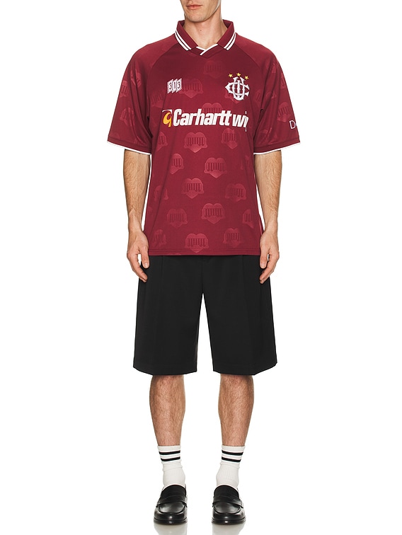 Carhartt WIP Hartts Football T-Shirt in Heart Train Jacquard