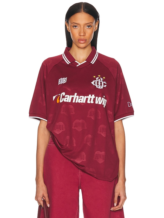 Carhartt WIP Hartts Football T-Shirt in Heart Train Jacquard