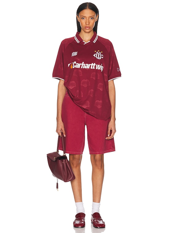 Carhartt WIP Hartts Football T-Shirt in Heart Train Jacquard