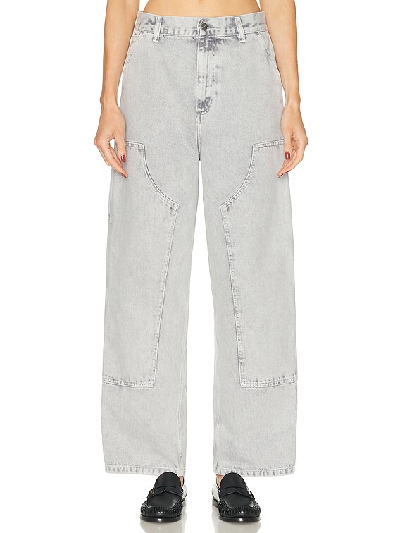 Carhartt WIP Brandon Double Knee Pant in Black Chalk Wash | FWRD