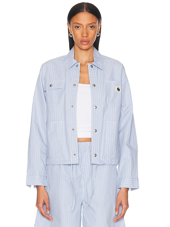 Carhartt WIP Nota Shirt Jacket in Bova Stripe & Bluebird | FWRD