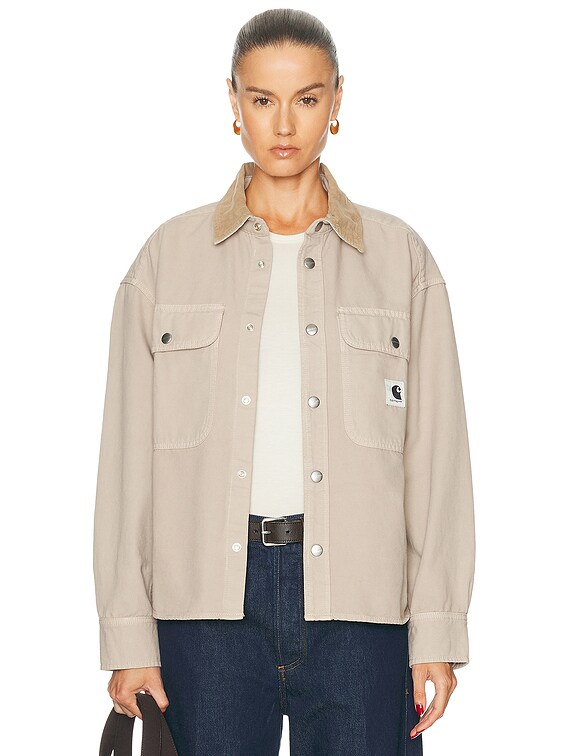 Carhartt WIP Prescott Shirt Jacket in String & Leather | FWRD