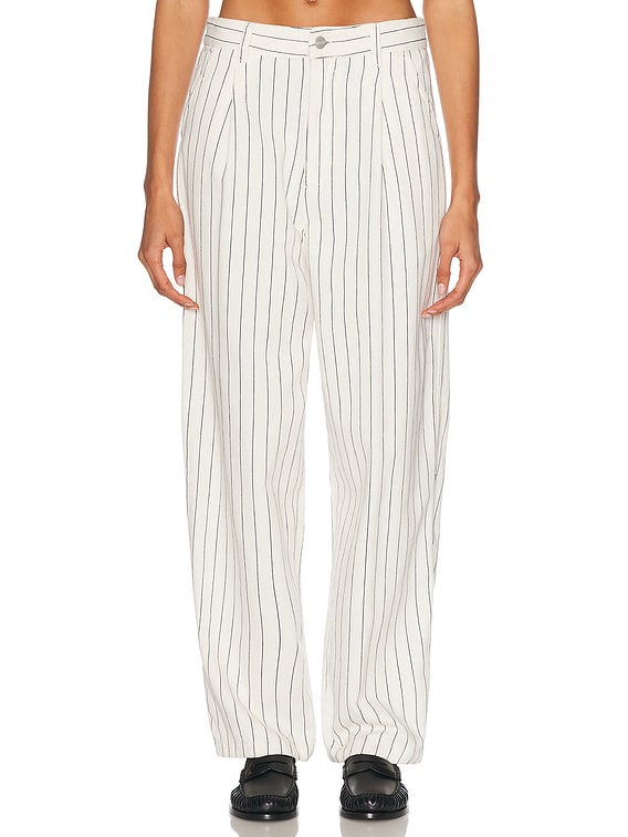 Carhartt WIP Hendry Pant in Seaton Stripe, Wax, & Dark Navy | FWRD