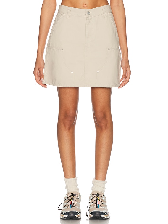 Carhartt WIP Maeve Double Knee Mini Skirt in Fleur De Sel | FWRD