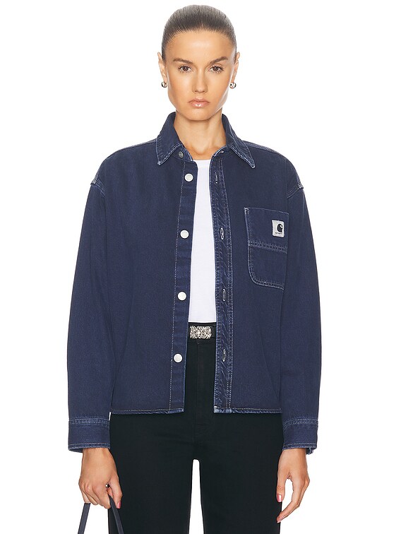 Carhartt WIP Georgia Button Up Top in Air Force Blue | FWRD