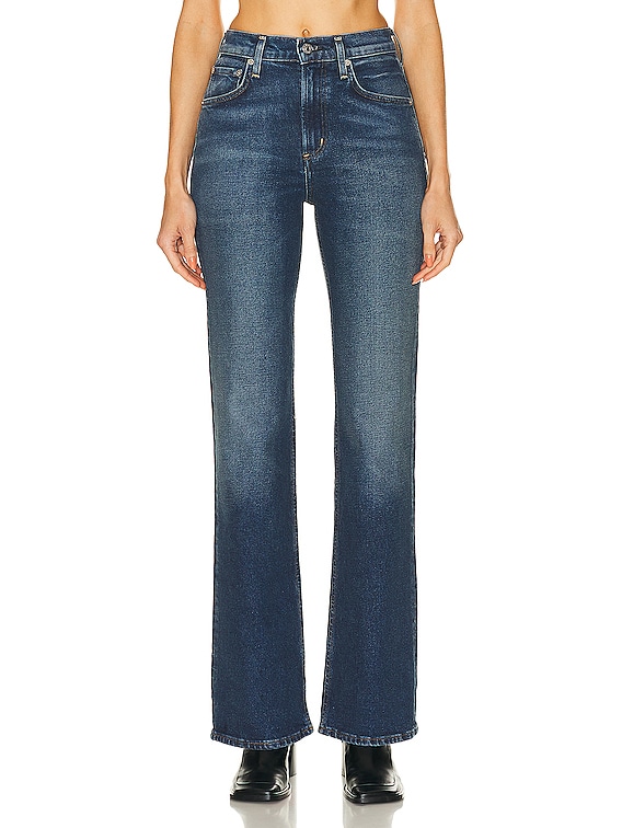 Citizens of Humanity Vidia Mid Rise Boot in Garnish | FWRD