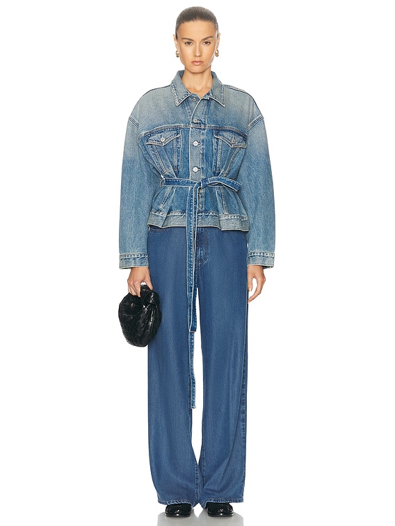 Citizens of Humanity Leela Belted Denim Peplum Jacket in