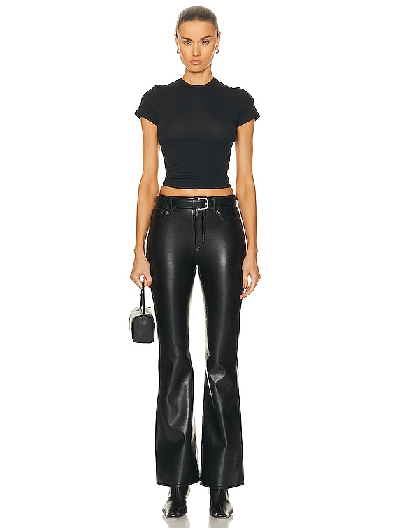 【関税込み】Citizens of Humanity タン Lilah レザーパンツ CITIZENS OF HUMANITY Lilah recycled leather-blend flared