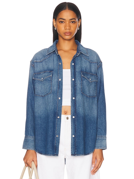 Citizens of Humanity Kayla Western Shirt in Douro | FWRD