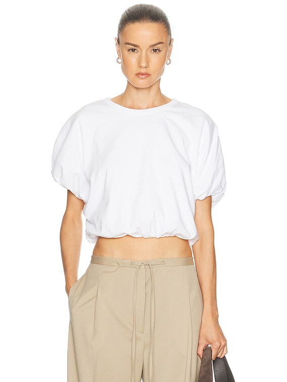 Citizens of Humanity Gia Bubble Tee in Soft White | FWRD