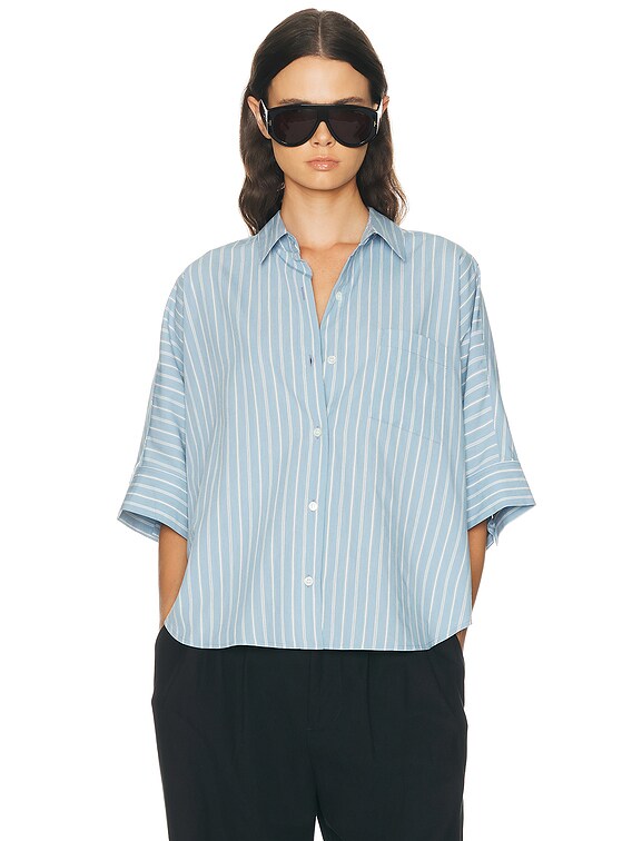 Citizens of Humanity Claire Origami Shirt in Capri Stripe | FWRD