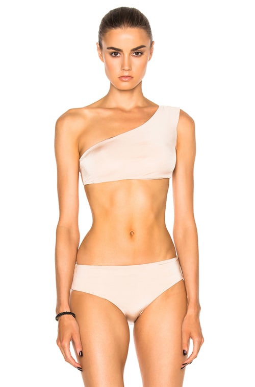 Cali Dreaming Sombrero Bikini Top in Nude Beige FWRD