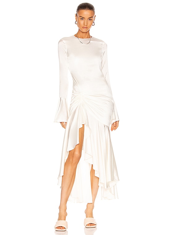 CAROLINE CONSTAS Monique Midi Dress in White FWRD