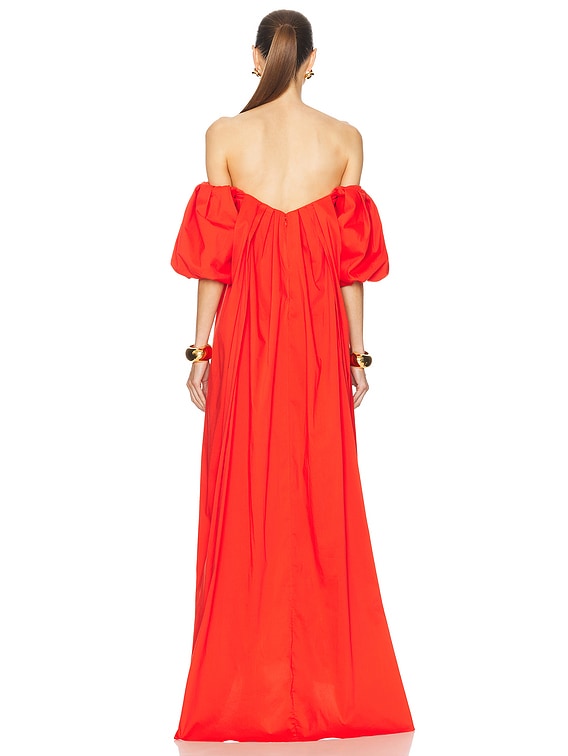 chinese dress ladies Red Strappy Off The Shoulder Side Split Maxi Dress – AX Paris main image 0