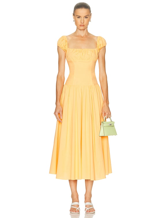 Caroline Constas Augusta Maxi Dress in Peach - Size S