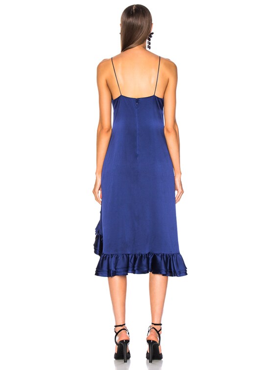 CAROLINE CONSTAS Elvira Slip Dress in Indigo | FWRD CAROLINE CONSTAS Elvira Slip Dress in Indigo | FWRD