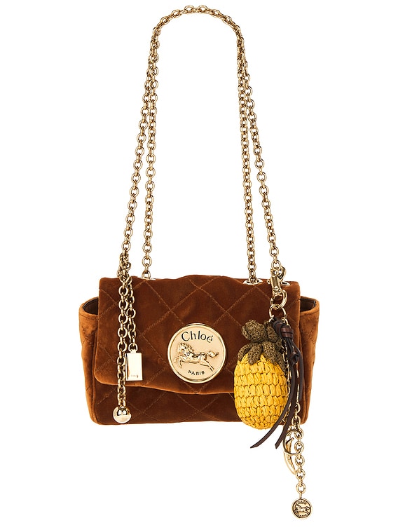 Chloe Pineapple Symbols Keychain in Sunset Yellow | FWRD
