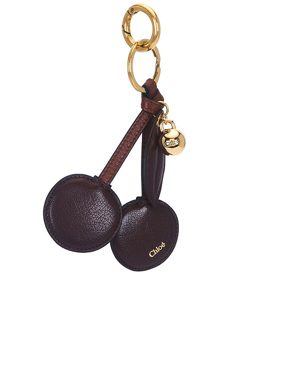 Chloe Cherry Bag Charm in Grenat | FWRD