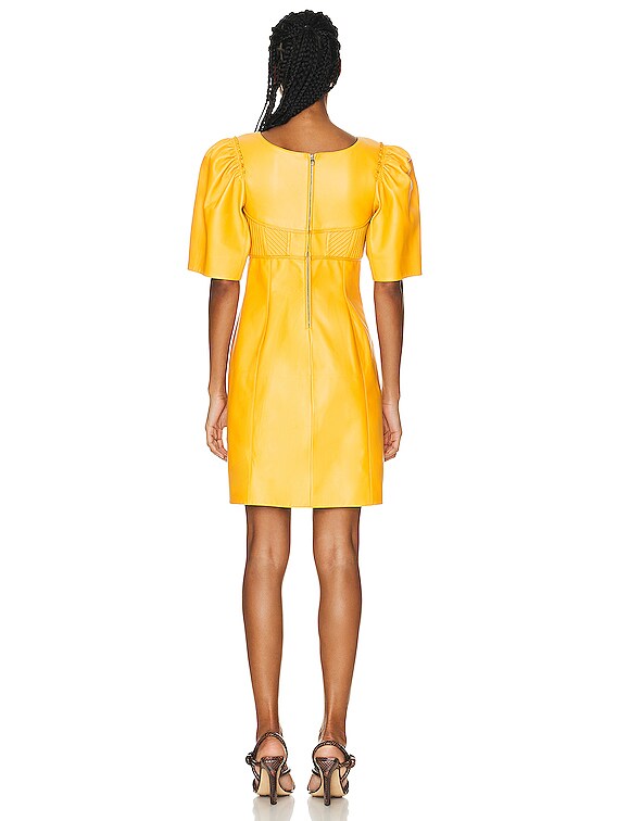 Chloe Classic Napa Leather Dress in Dark Honey | FWRD