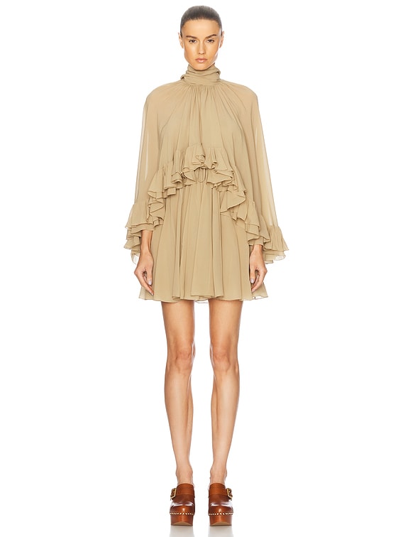ワンピース CHLOE INK NAVY SILK DRESS $1,200 Chloe Silk Mini Dress, X Small, Navy | eBay