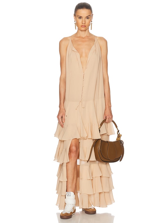 mini white flowy dress Liora Mini Dress in White main image 0