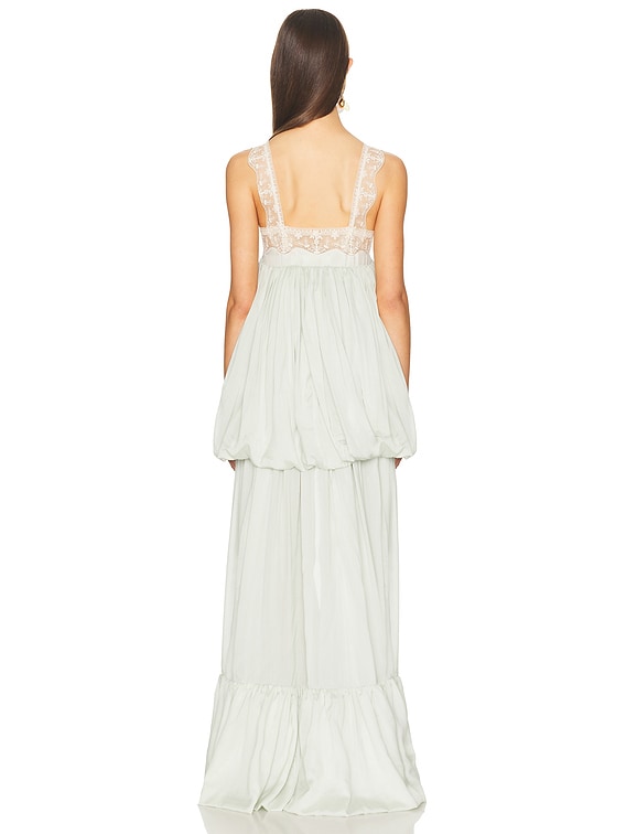 Chloe Light Organic Silk Dress in Limpid Green | FWRD