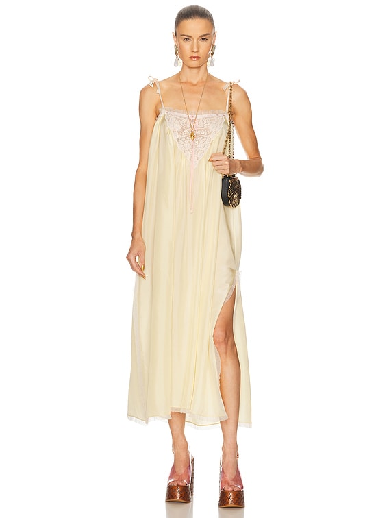 Ruffled Lace Midi Dress