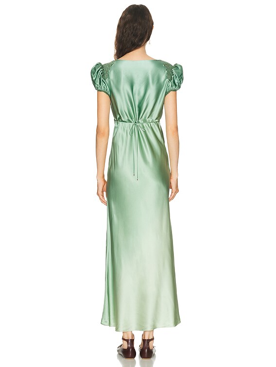 Chloe Slip Dress in Blurred Green | FWRD Chloe Slip Dress in Blurred Green | FWRD
