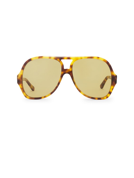 Chloe Salome Sunglasses in Havana & Green | FWRD