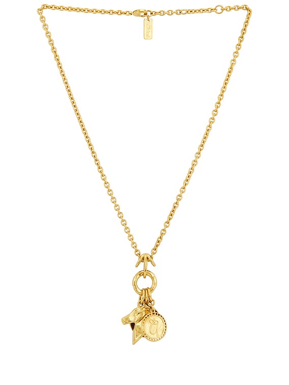 【関税&送料込】Chloe Charm Necklace In Vintage Gold Brass Chloe Charms Necklace in Vintage Gold | FWRD